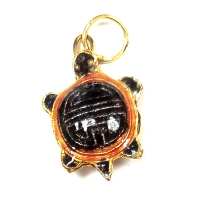 ENAMEL TURTLE 16X24MM BLACK